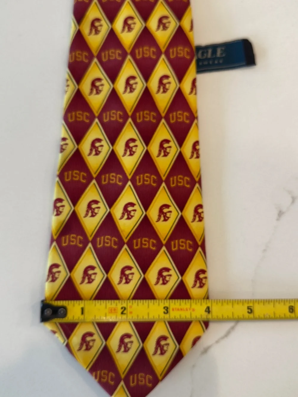 USC Maroon and Gold Diamond Pattern Men's Tie